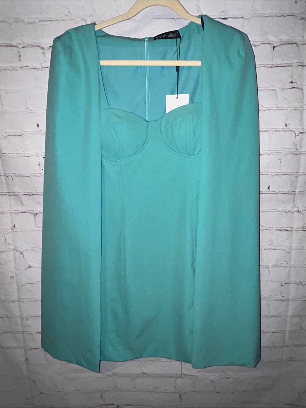 Lavish Alice Underwired Cape Mini Dress size 8 NWT - Picture 2 of 16